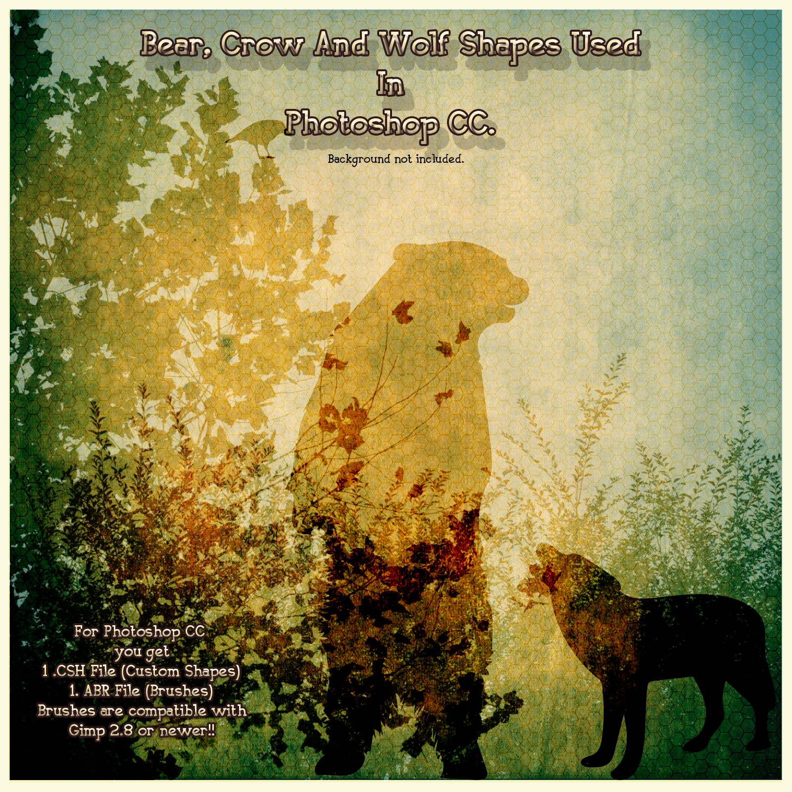 FB Woodland Animal Shapes, Vectors, PNGs and Brushes by N/A