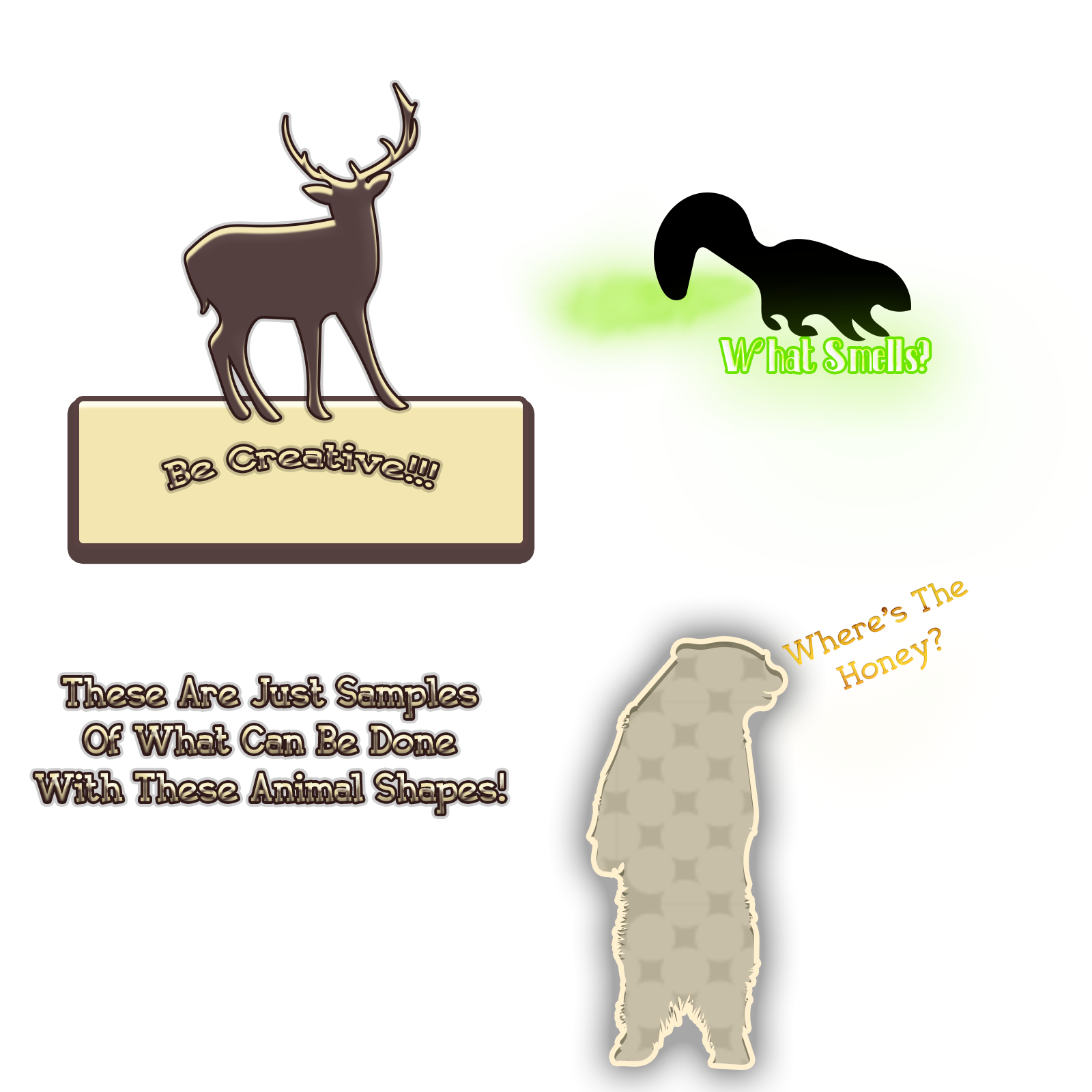 FB Woodland Animal Shapes, Vectors, PNGs and Brushes by N/A