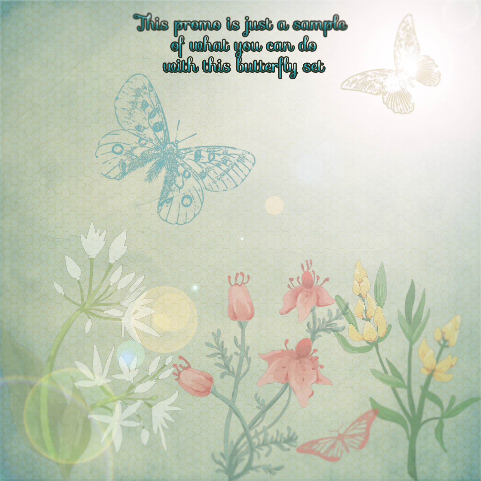 FB Butterflies 1 Set of Brushes, Shapes, Vectors, PNGs - Merchant Resource by N/A