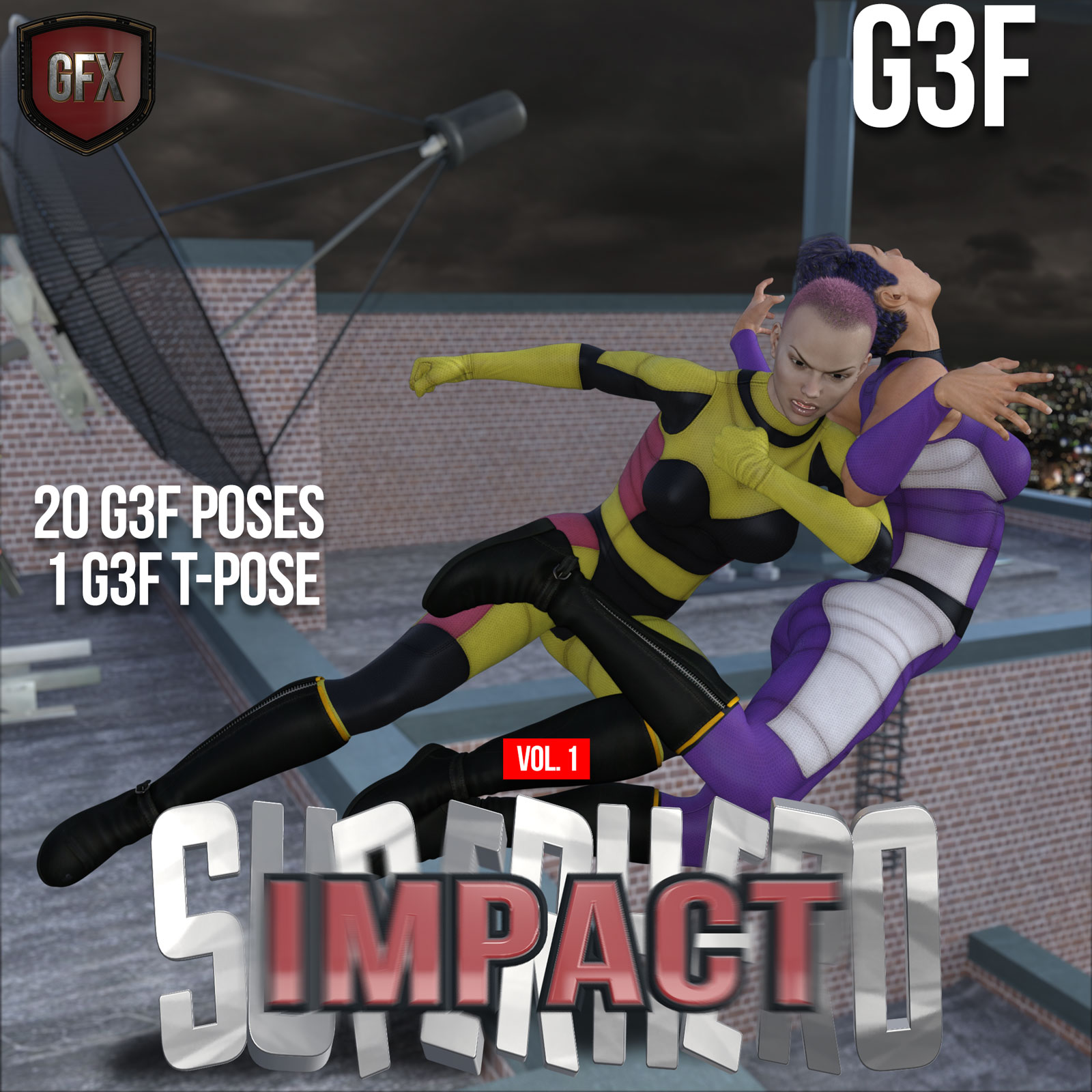 SuperHero Impact for G3F Volume 1 by N/A