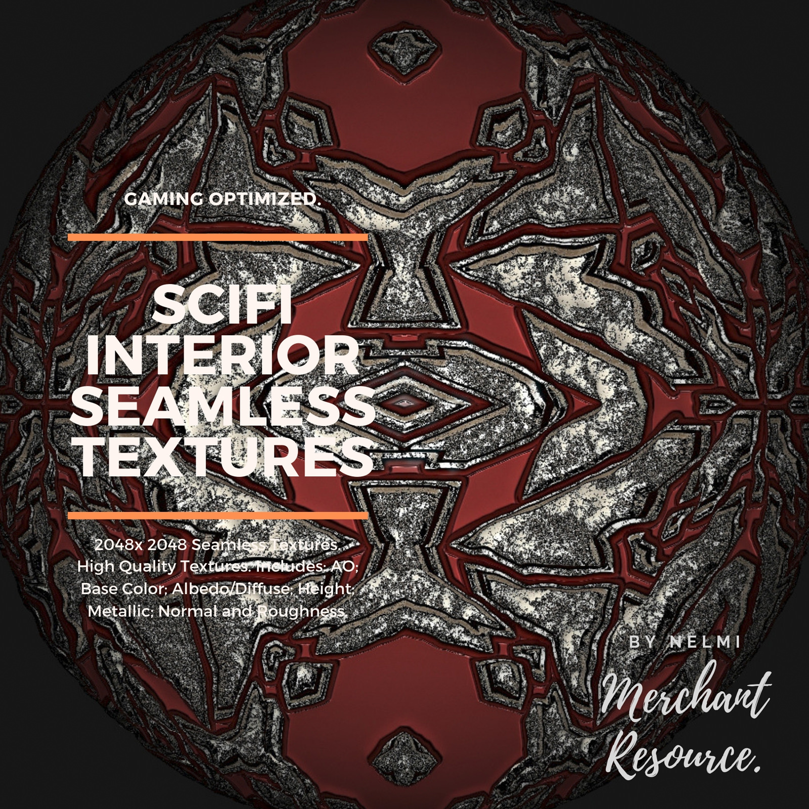 10 SciFi Interior Seamless PBR Textures by N/A