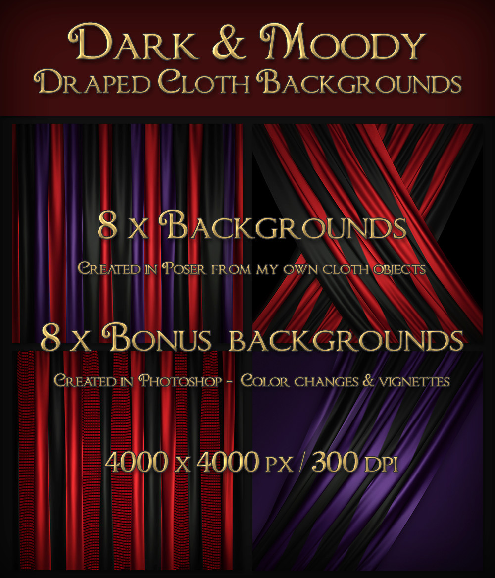 Dark and Moody Cloth Backgrounds by N/A