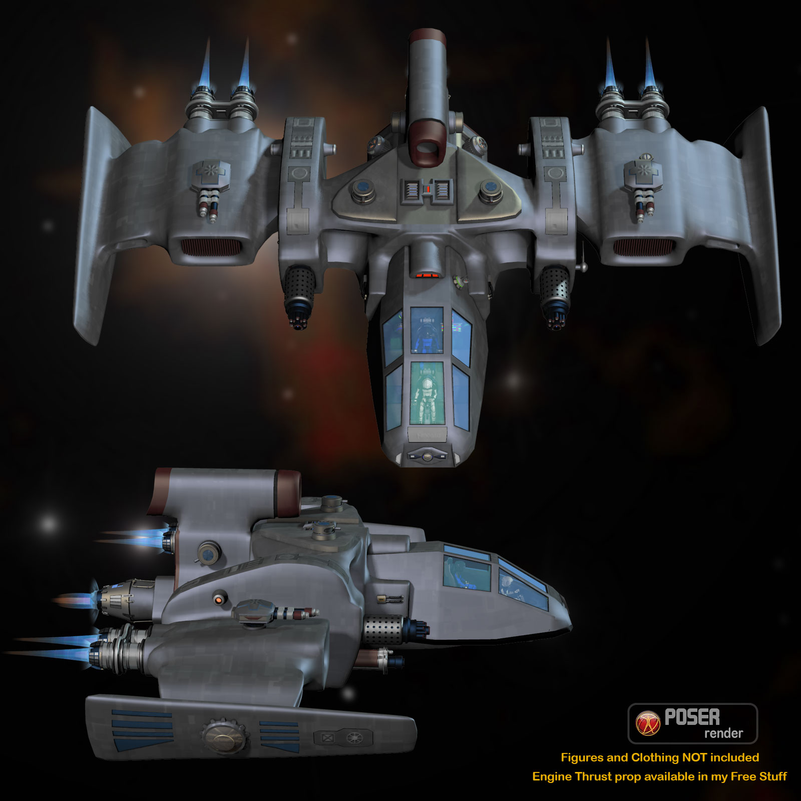 Sci-Fi Craft Hadenman Fighter by N/A