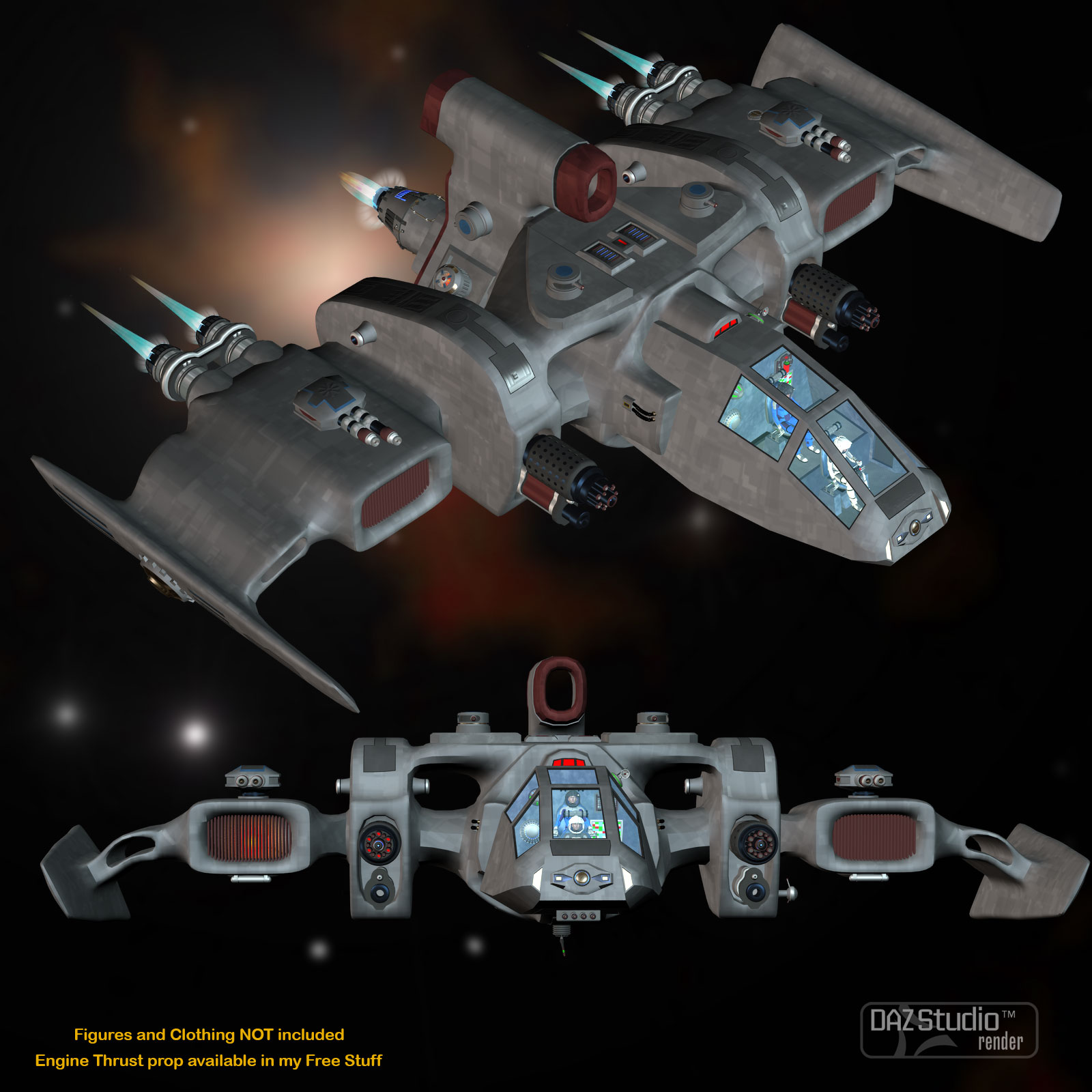 Sci-Fi Craft Hadenman Fighter by N/A