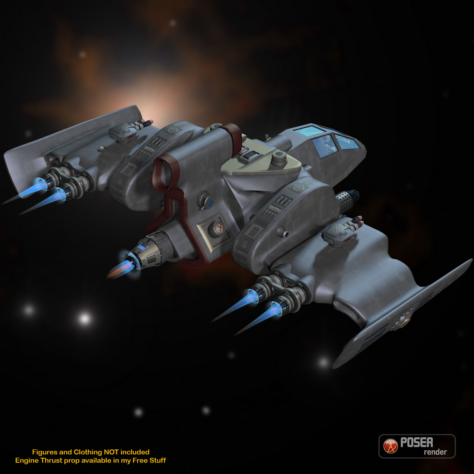 Sci-Fi Craft Hadenman Fighter by N/A