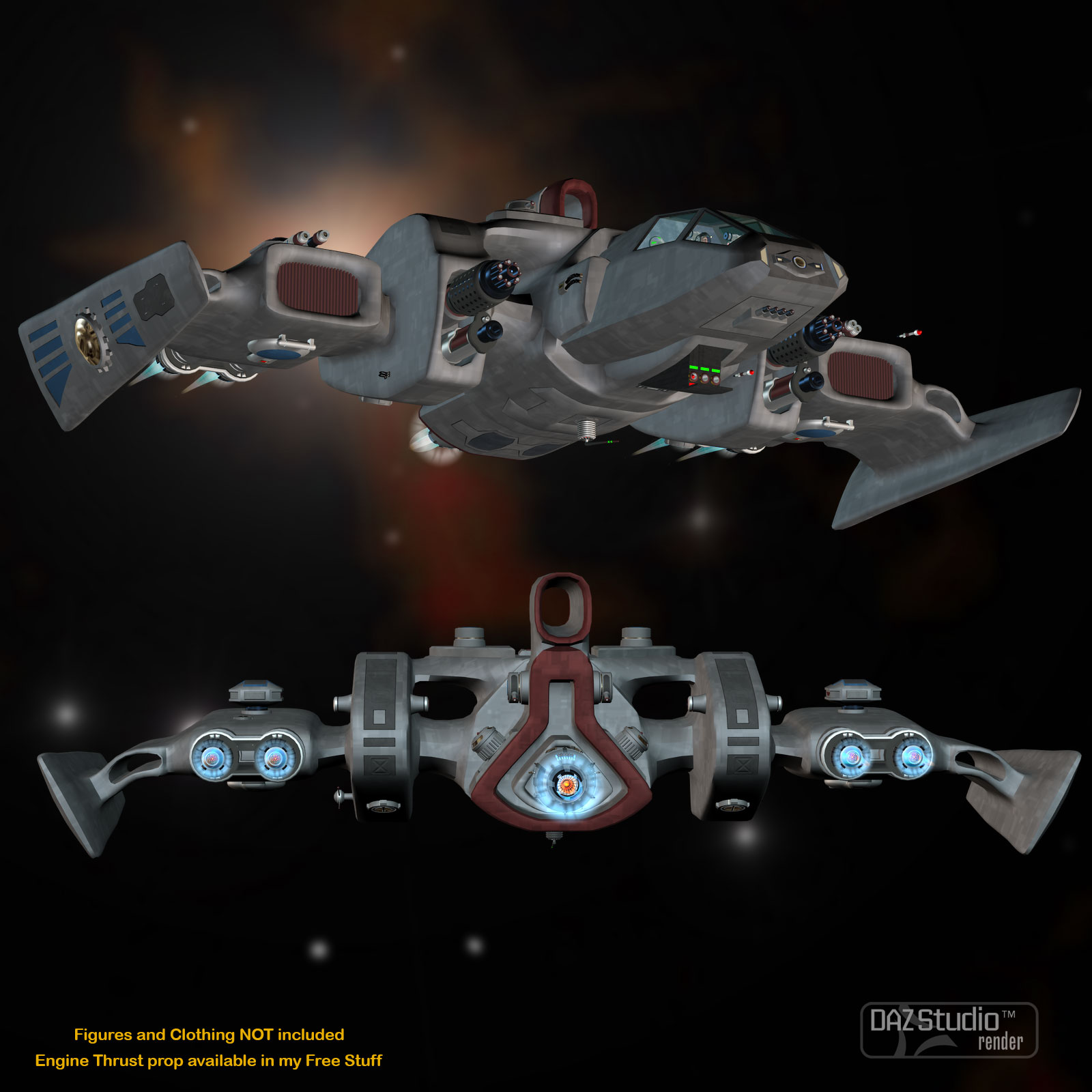 Sci-Fi Craft Hadenman Fighter by N/A