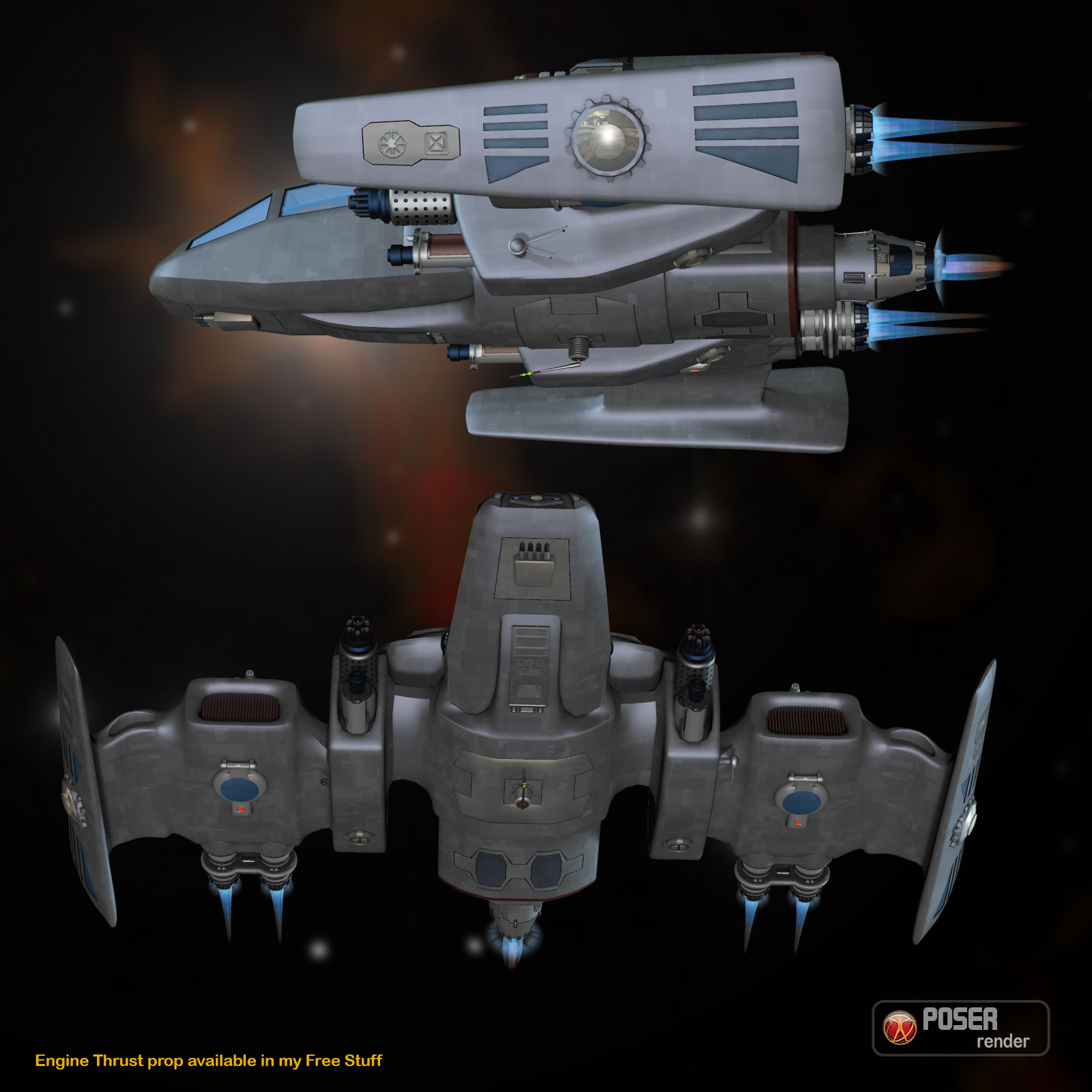 Sci-Fi Craft Hadenman Fighter by N/A