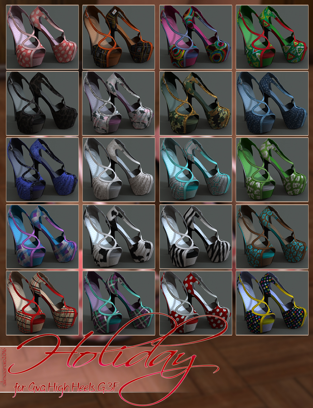 Holiday for Ava High Heels G3F by N/A