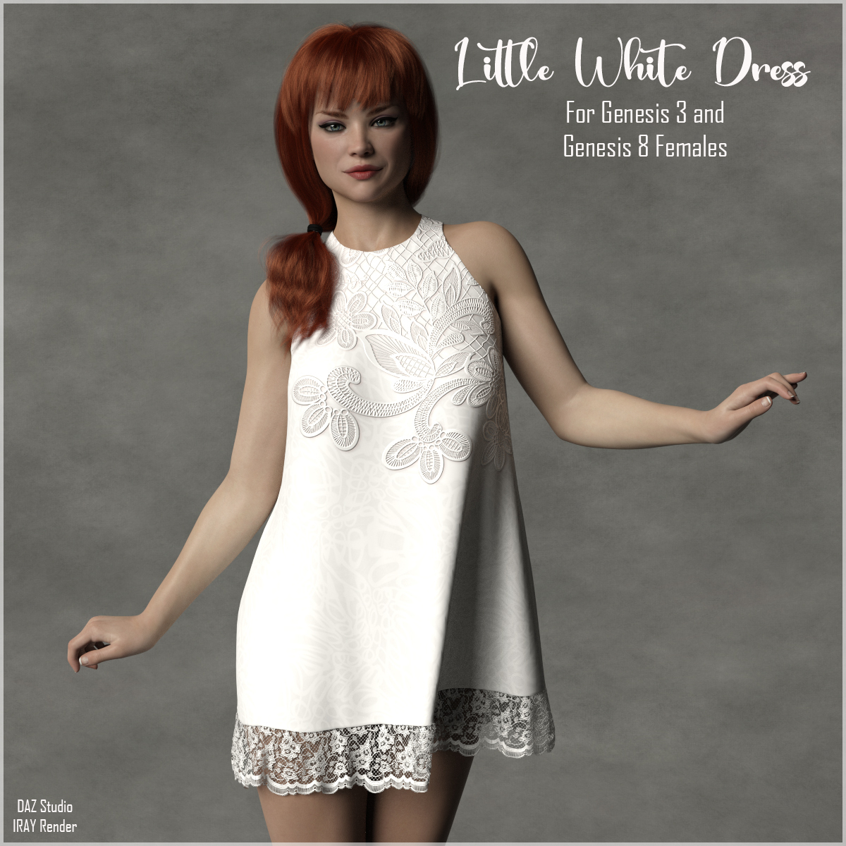 The Little White Dress for G3F and G8F by N/A