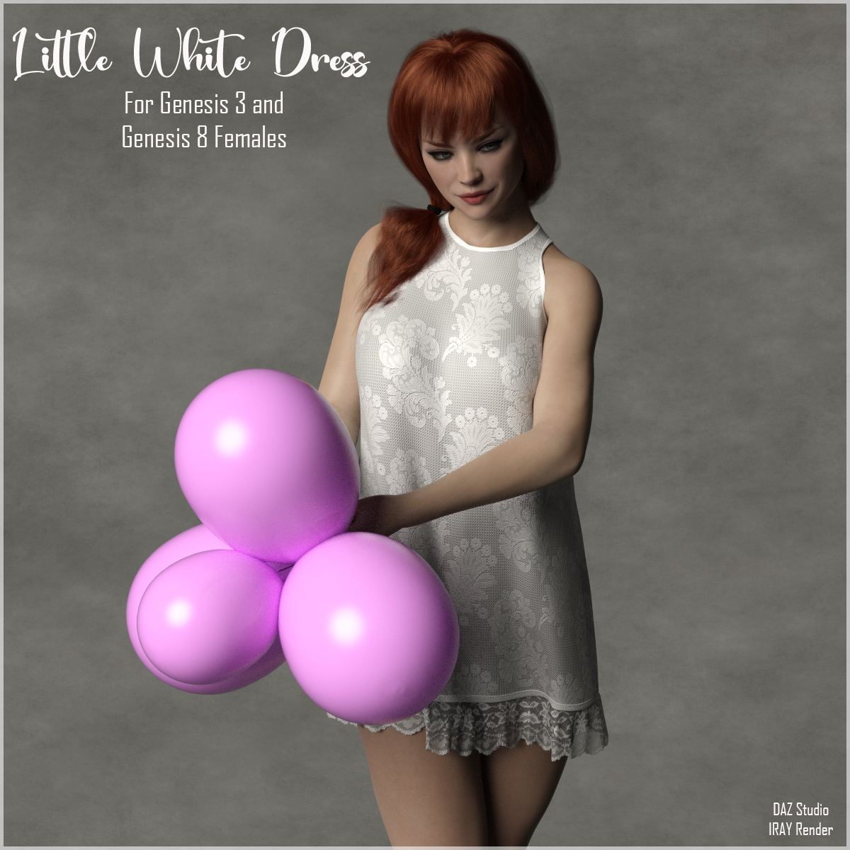 The Little White Dress for G3F and G8F by N/A