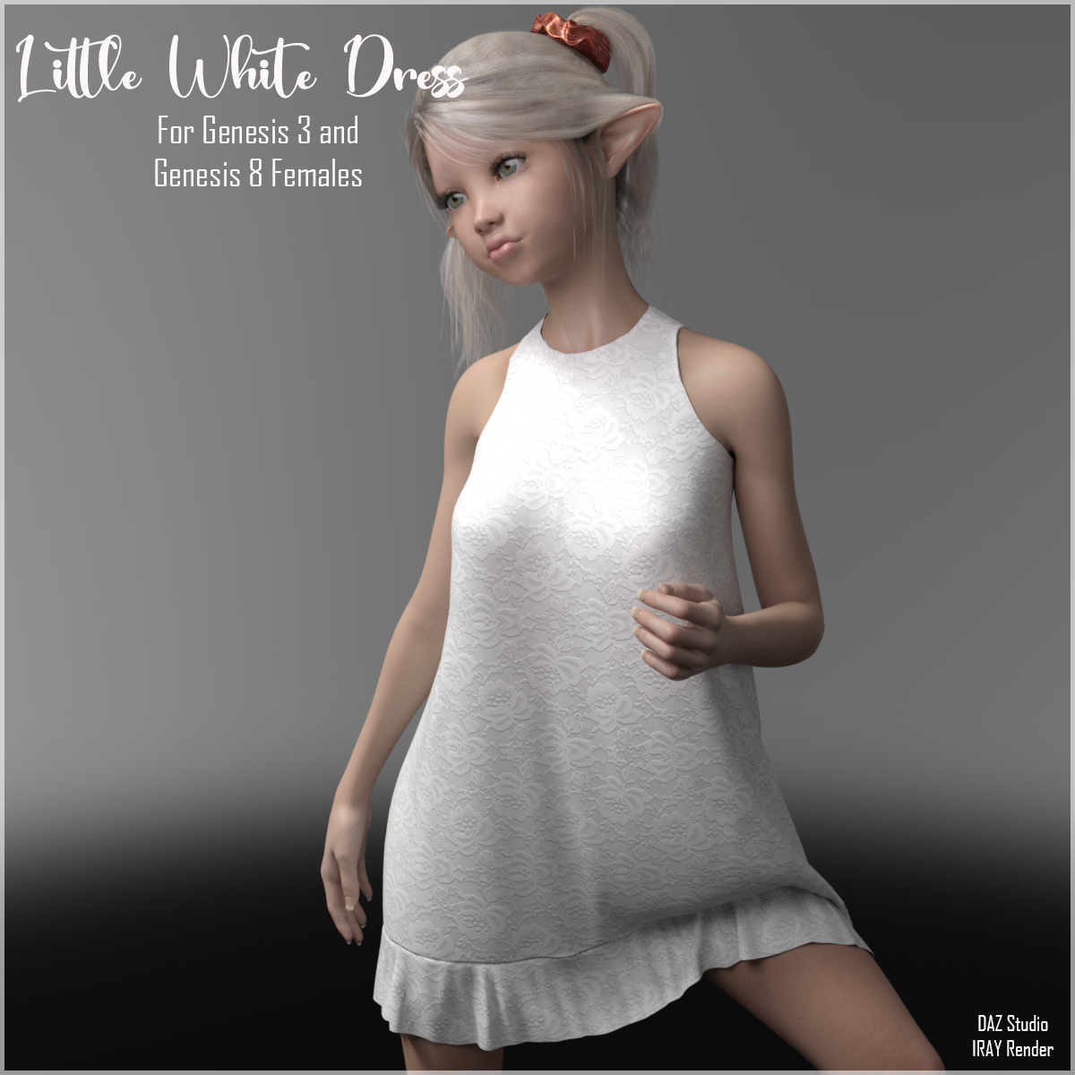 The Little White Dress for G3F and G8F by N/A