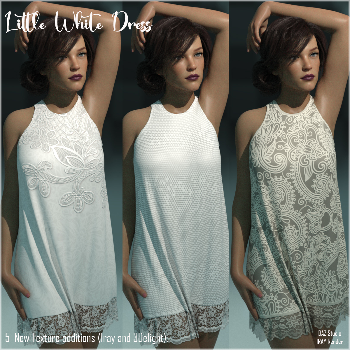 The Little White Dress for G3F and G8F by N/A