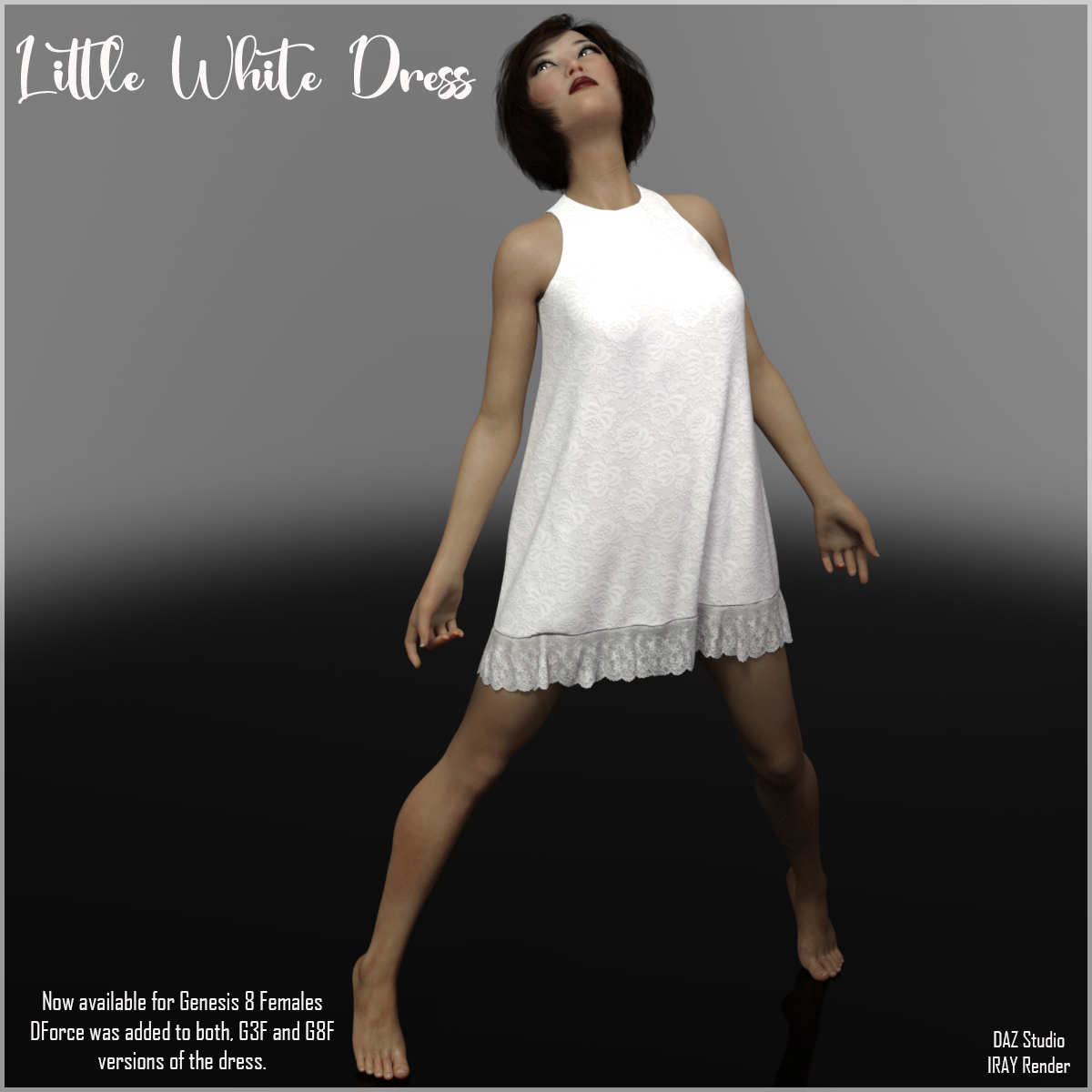 The Little White Dress for G3F and G8F by N/A