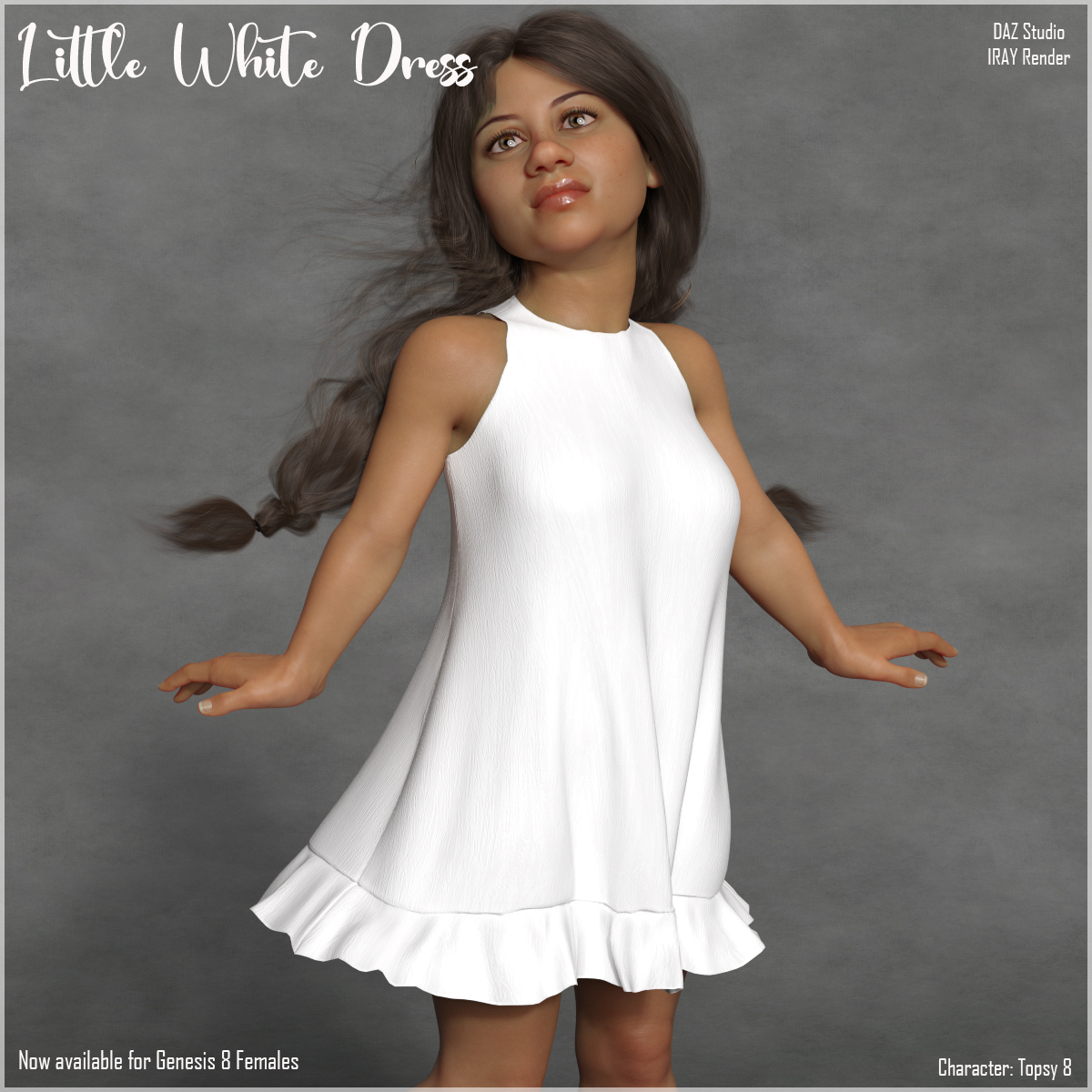 The Little White Dress for G3F and G8F by N/A