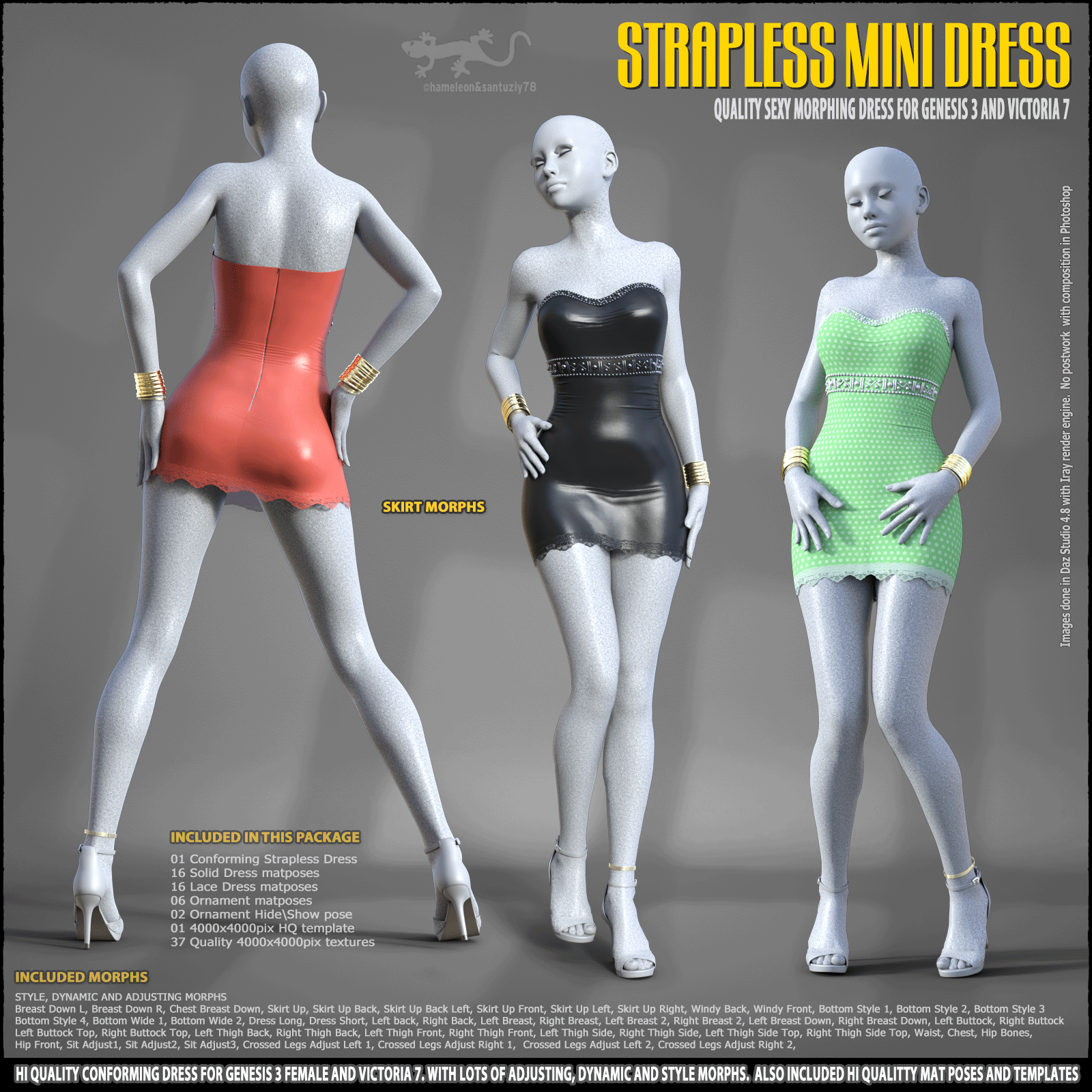 Strapless Mini Dress for G3 and V7 by N/A
