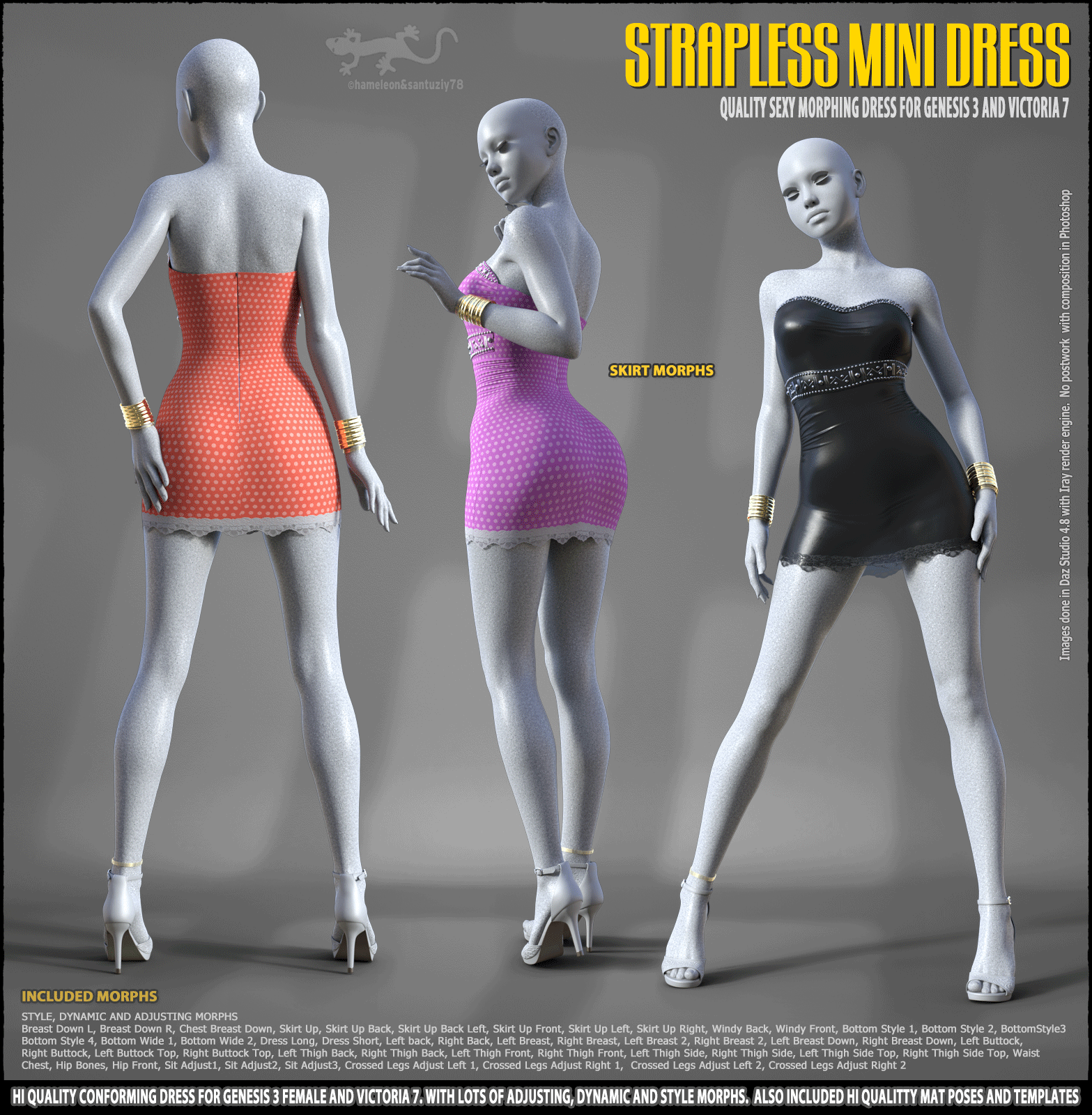 Strapless Mini Dress for G3 and V7 by N/A