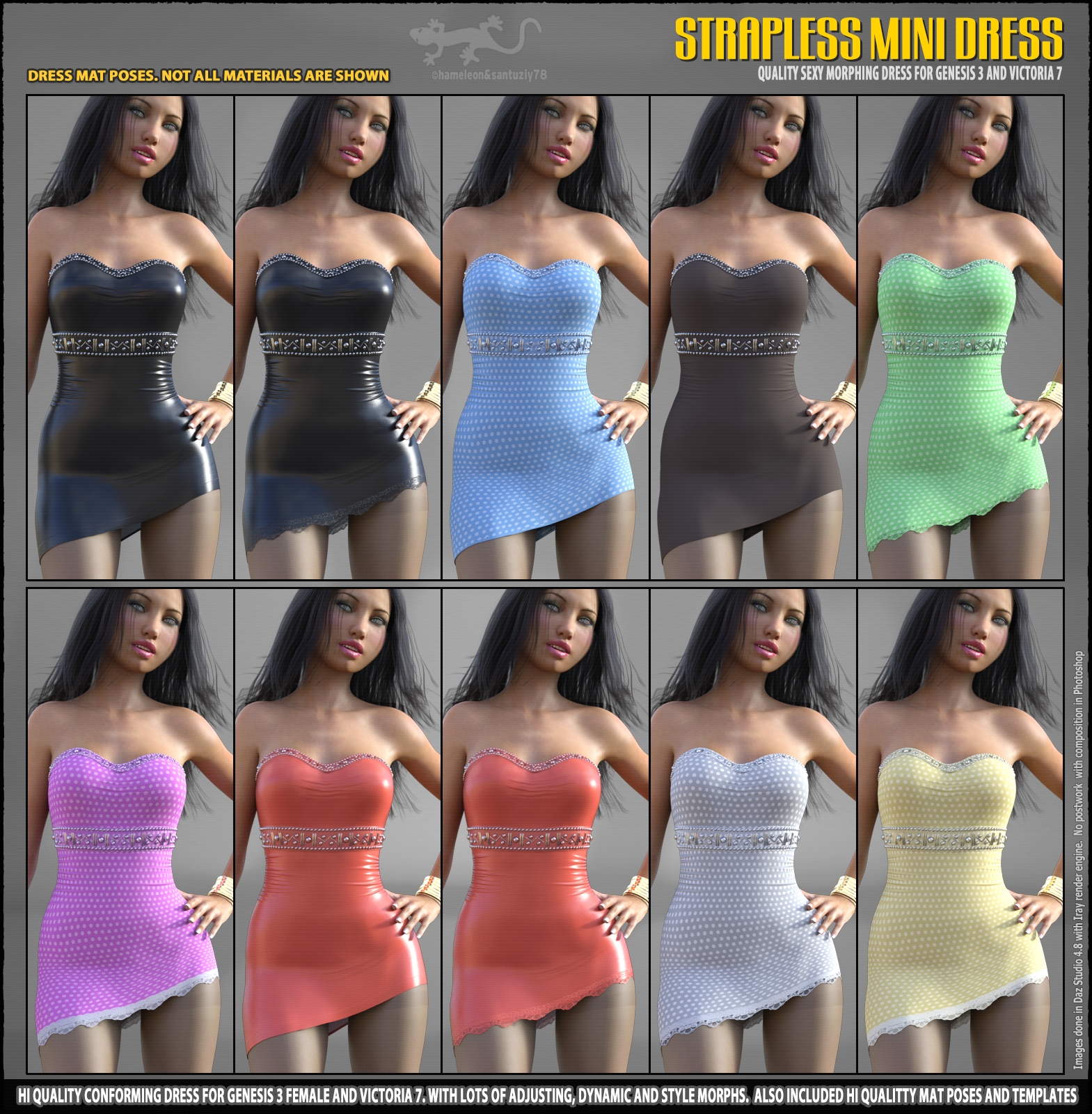 Strapless Mini Dress for G3 and V7 by N/A