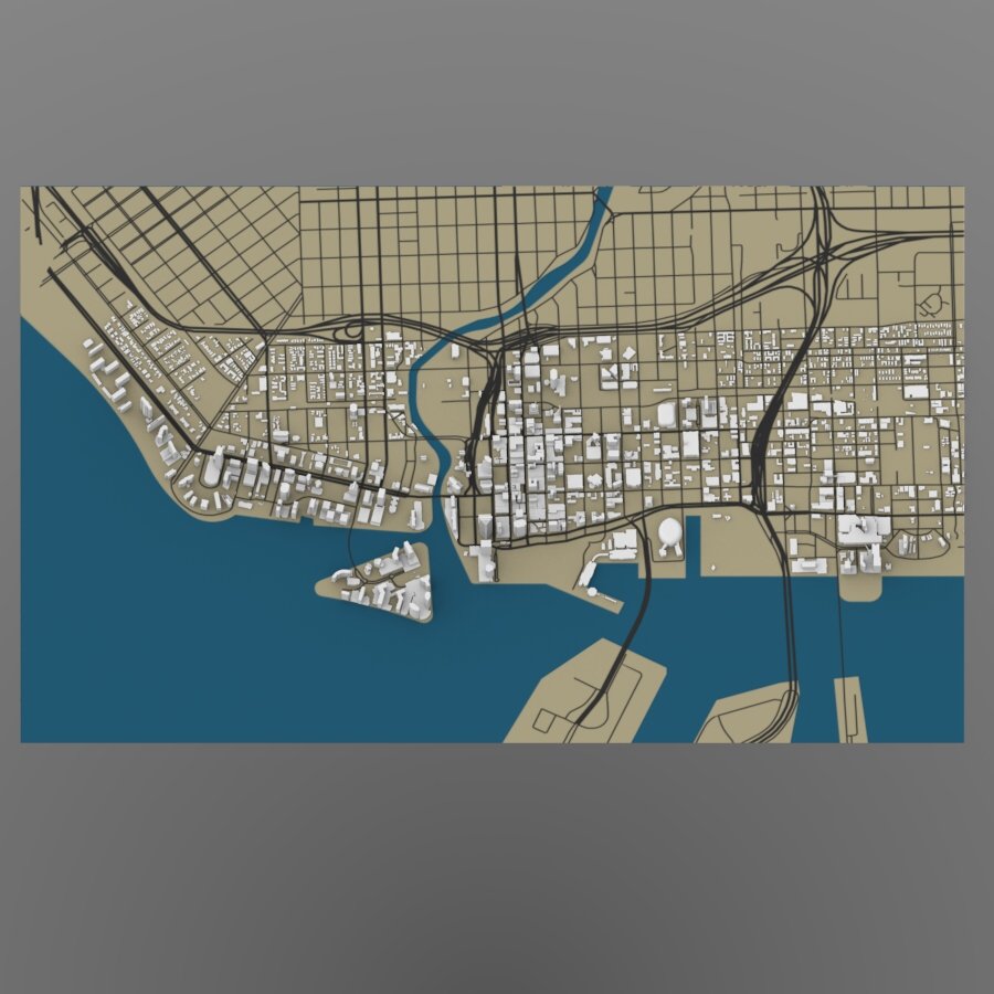 Miami Cityscape - Extended License by N/A