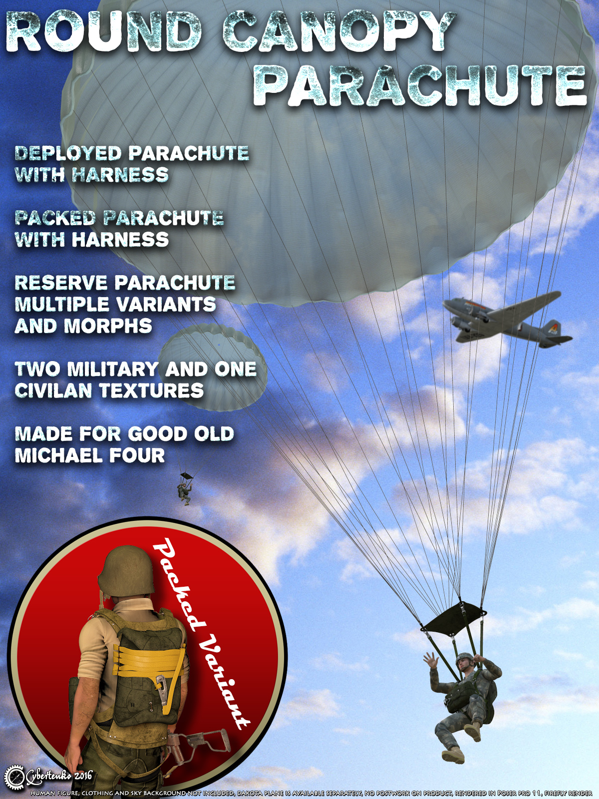 Round Canopy Parachute by N/A