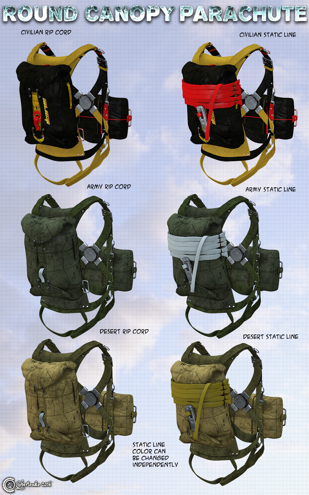 Round Canopy Parachute by N/A