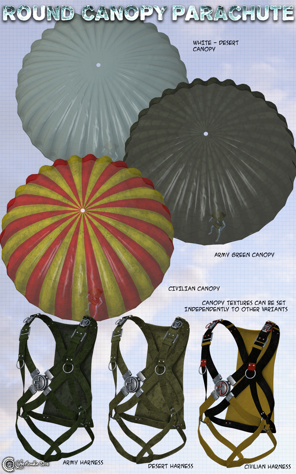 Round Canopy Parachute by N/A