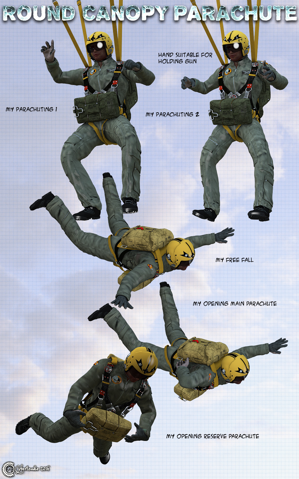 Round Canopy Parachute by N/A