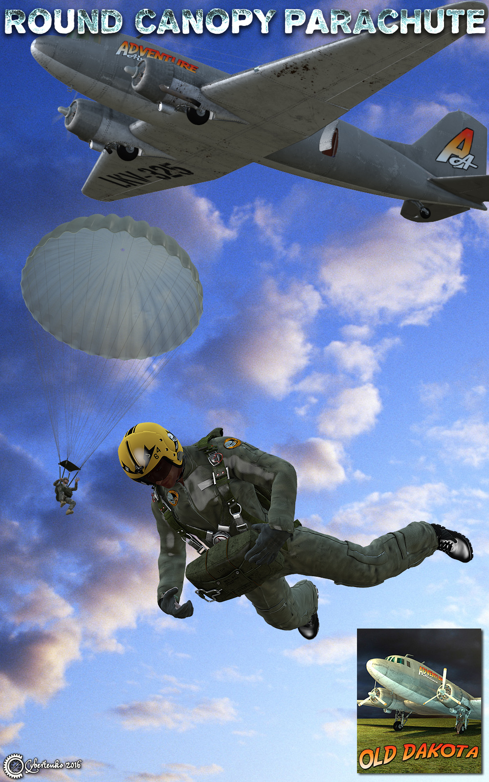 Round Canopy Parachute by N/A