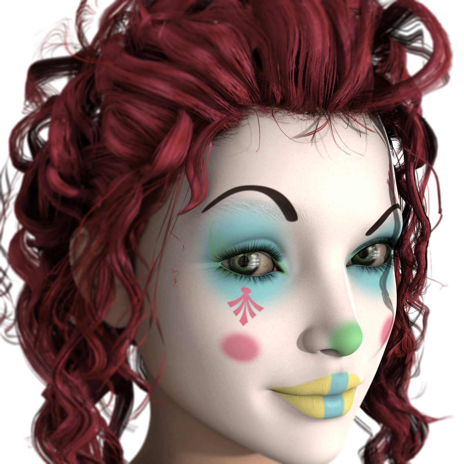 L.I.E. Clown Faces For Genesis 3 Female by N/A