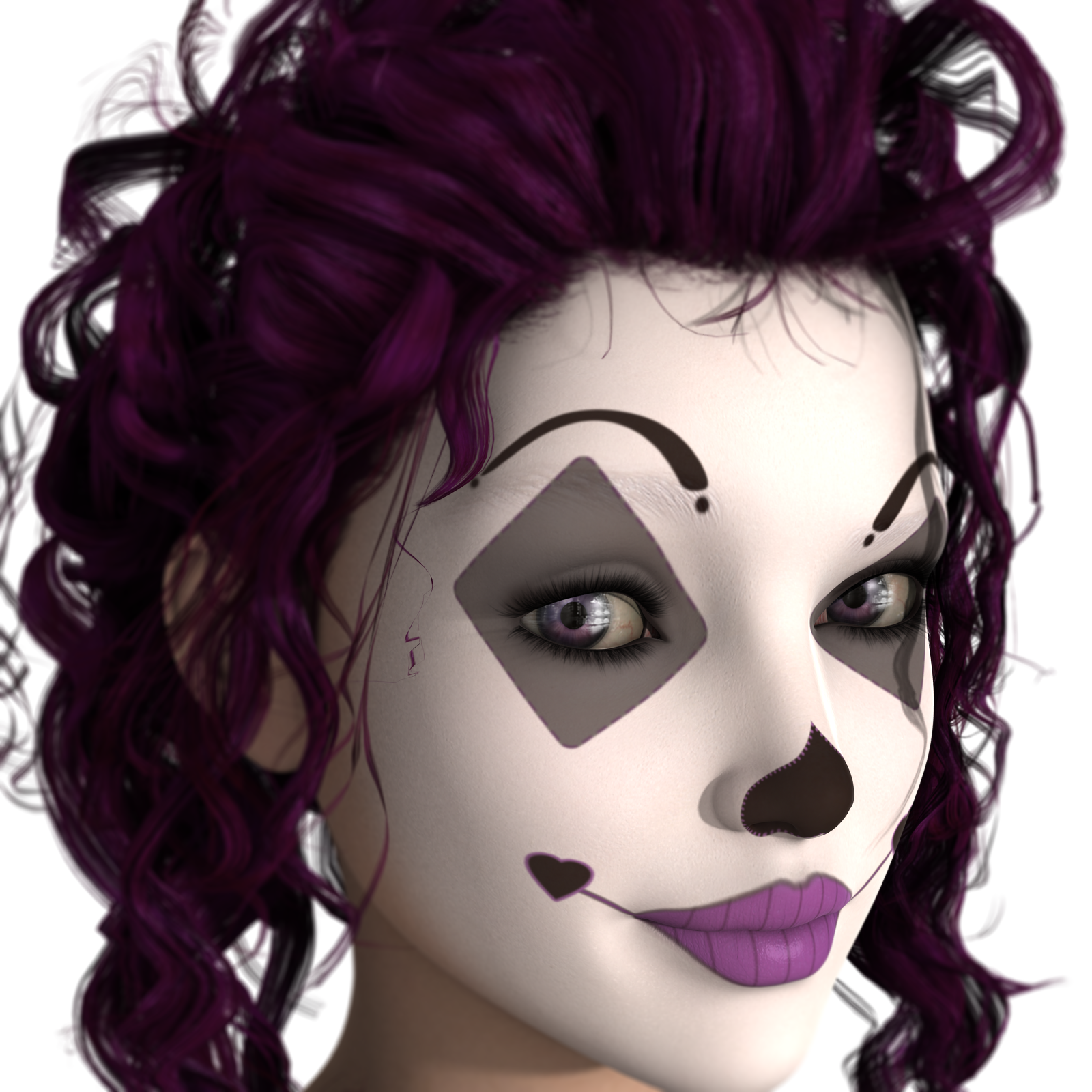 L.I.E. Clown Faces For Genesis 3 Female by N/A