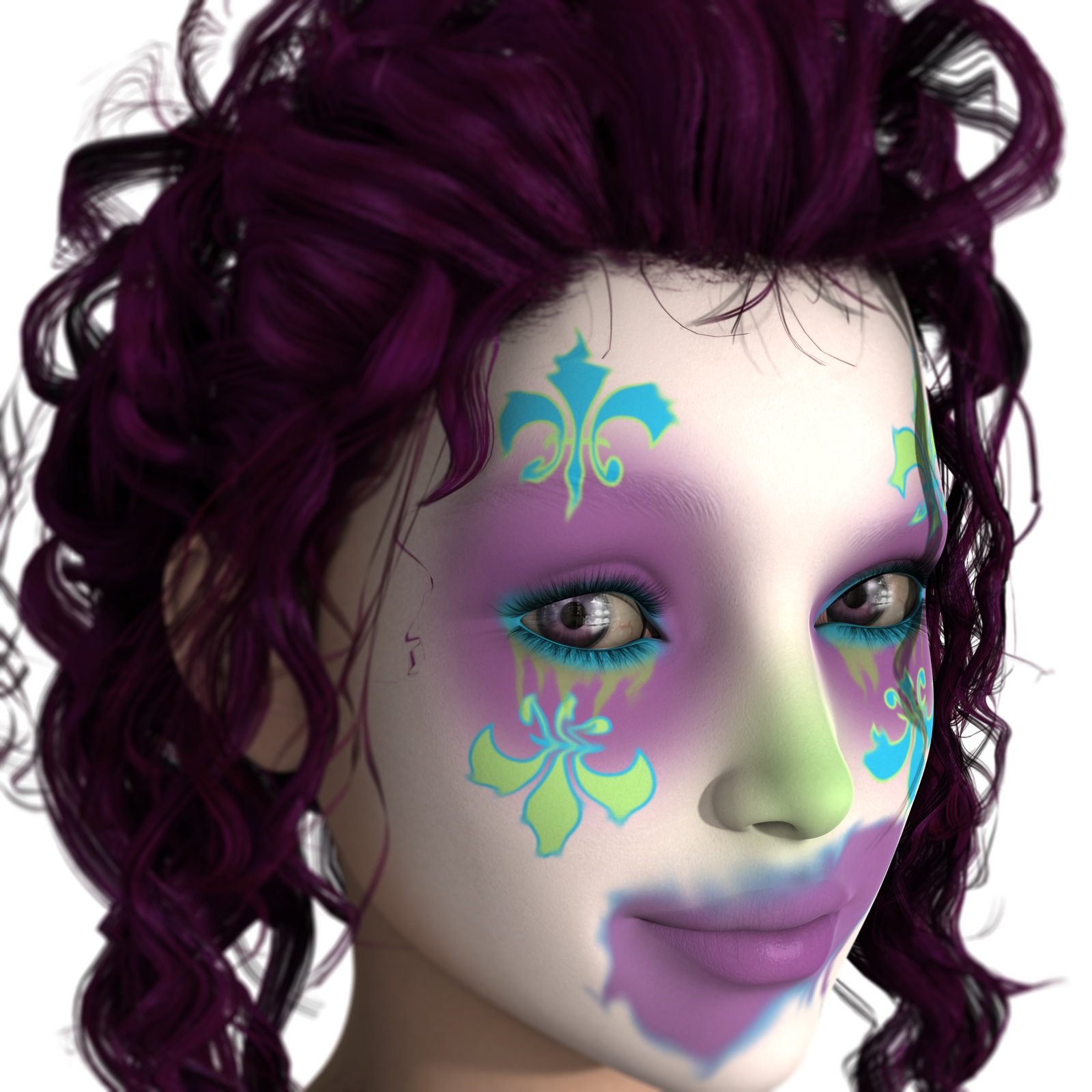 L.I.E. Clown Faces For Genesis 3 Female by N/A