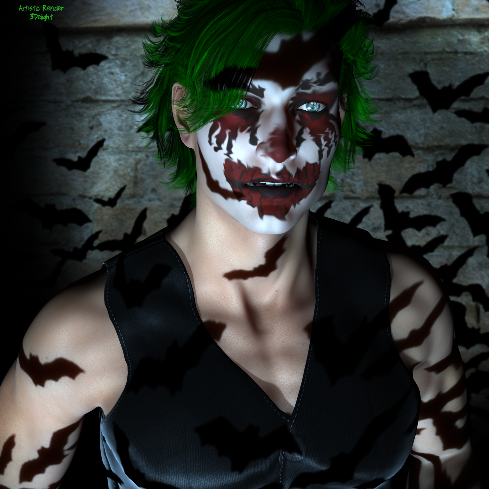 L.I.E. Clown Faces For Genesis 3 Male by N/A