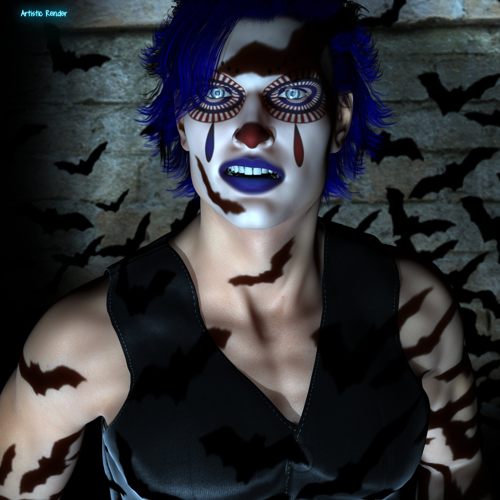 L.I.E. Clown Faces For Genesis 3 Male by N/A