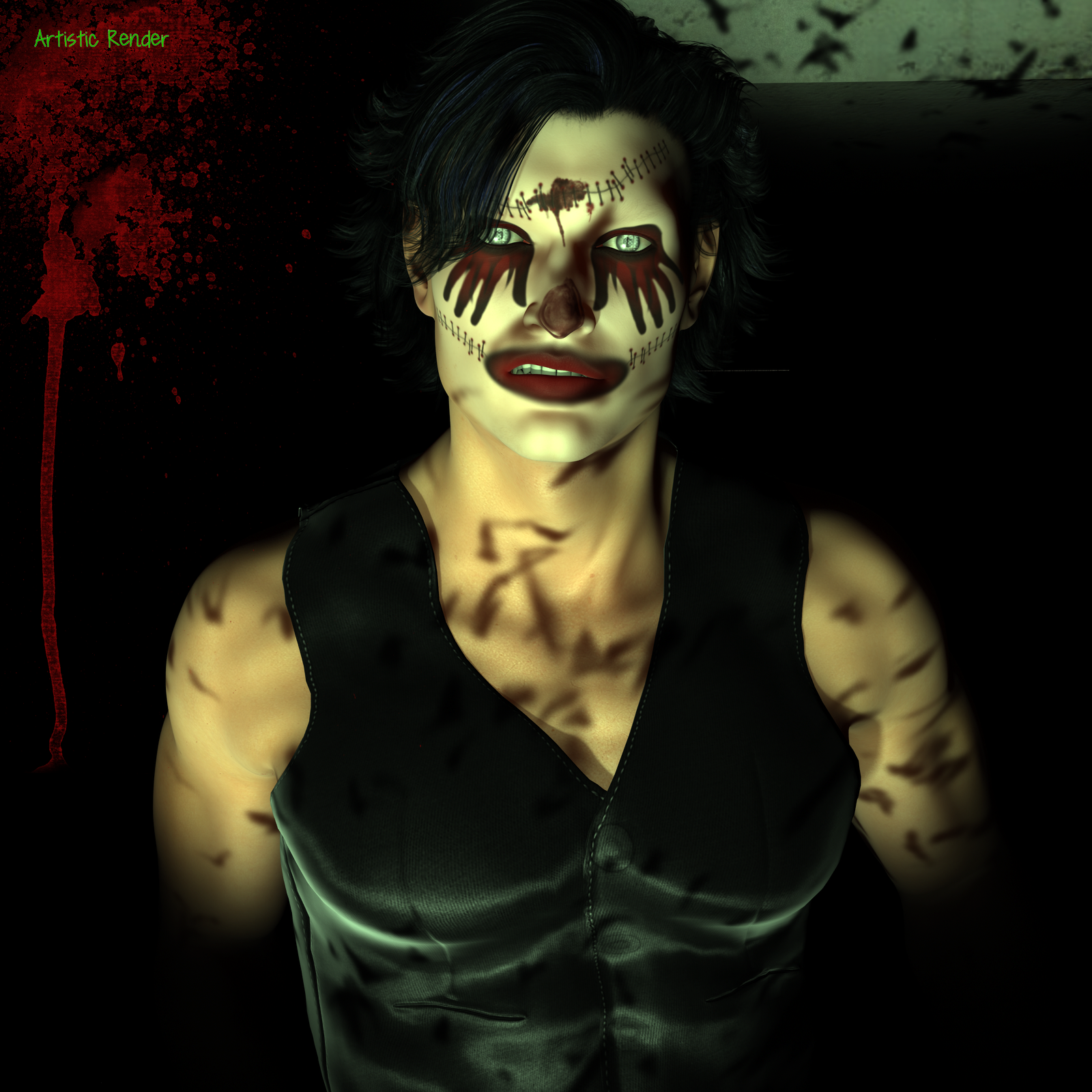 L.I.E. Clown Faces For Genesis 3 Male by N/A