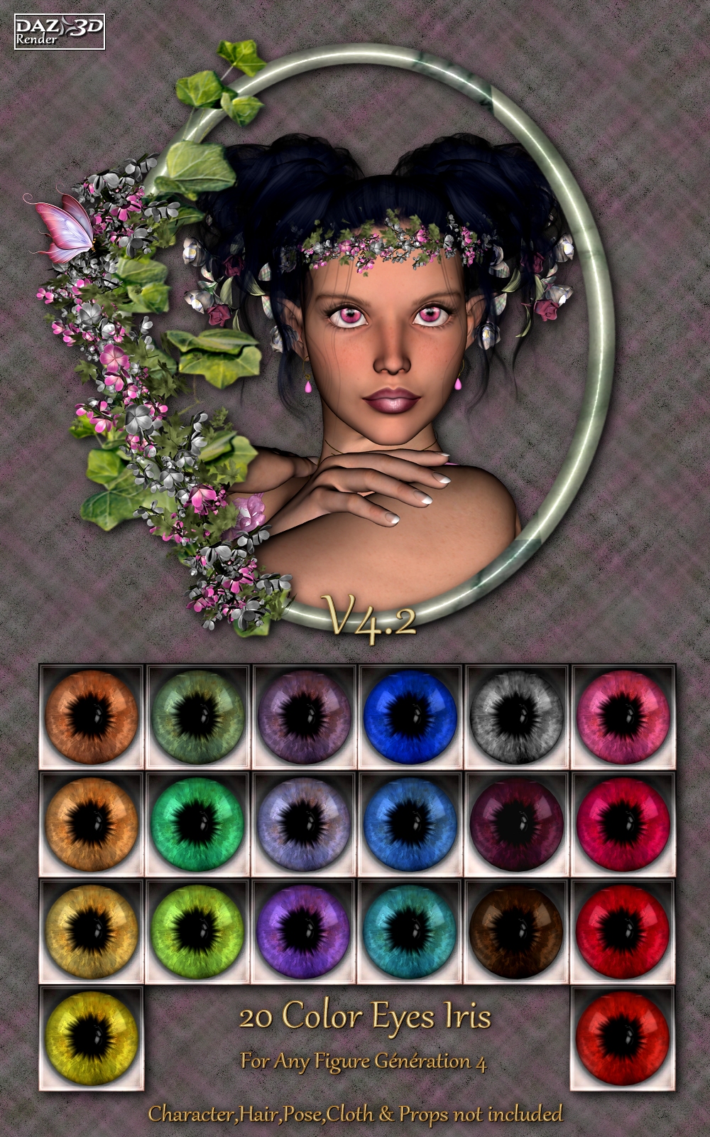 Botany : Floral Eyes for Daz and Poser by N/A