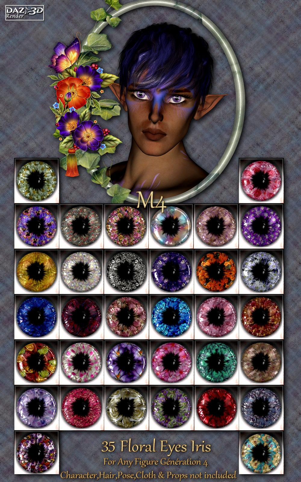Botany : Floral Eyes for Daz and Poser by N/A