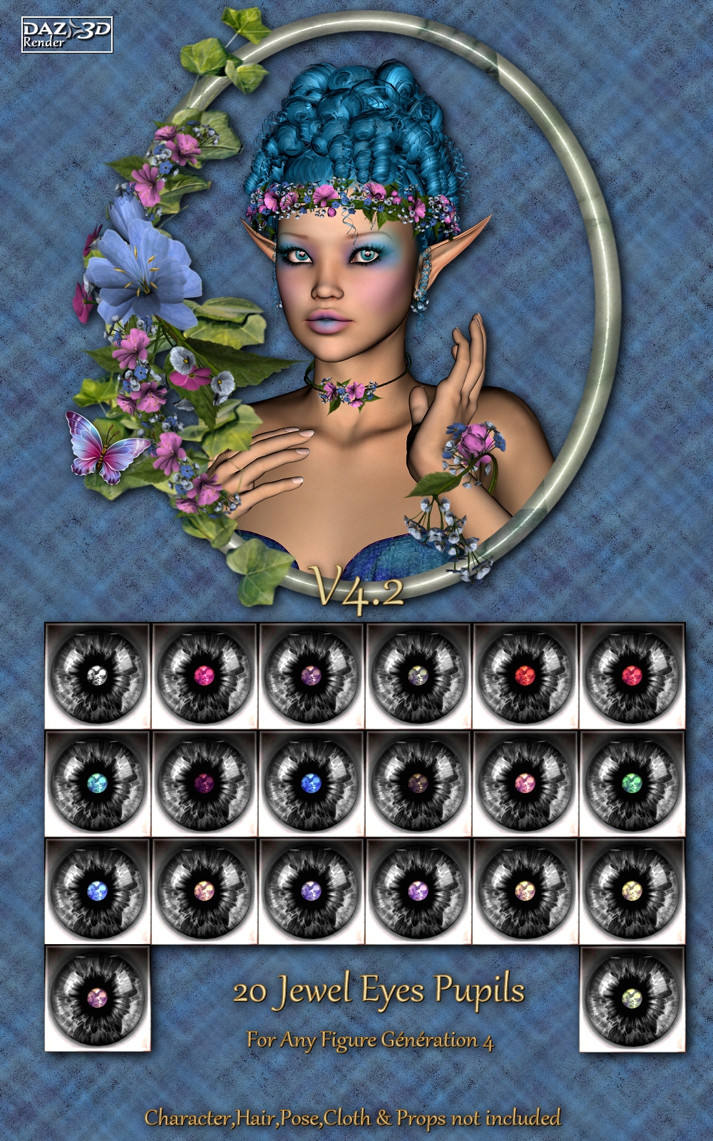 Botany : Floral Eyes for Daz and Poser by N/A