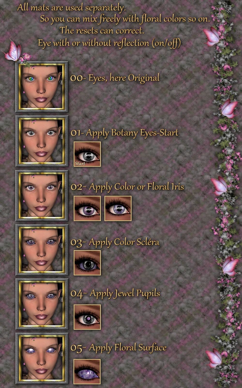 Botany : Floral Eyes for Daz and Poser by N/A