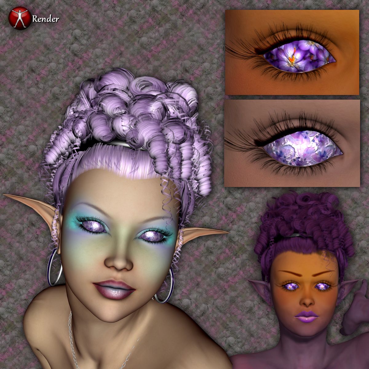Botany : Floral Eyes for Daz and Poser by N/A