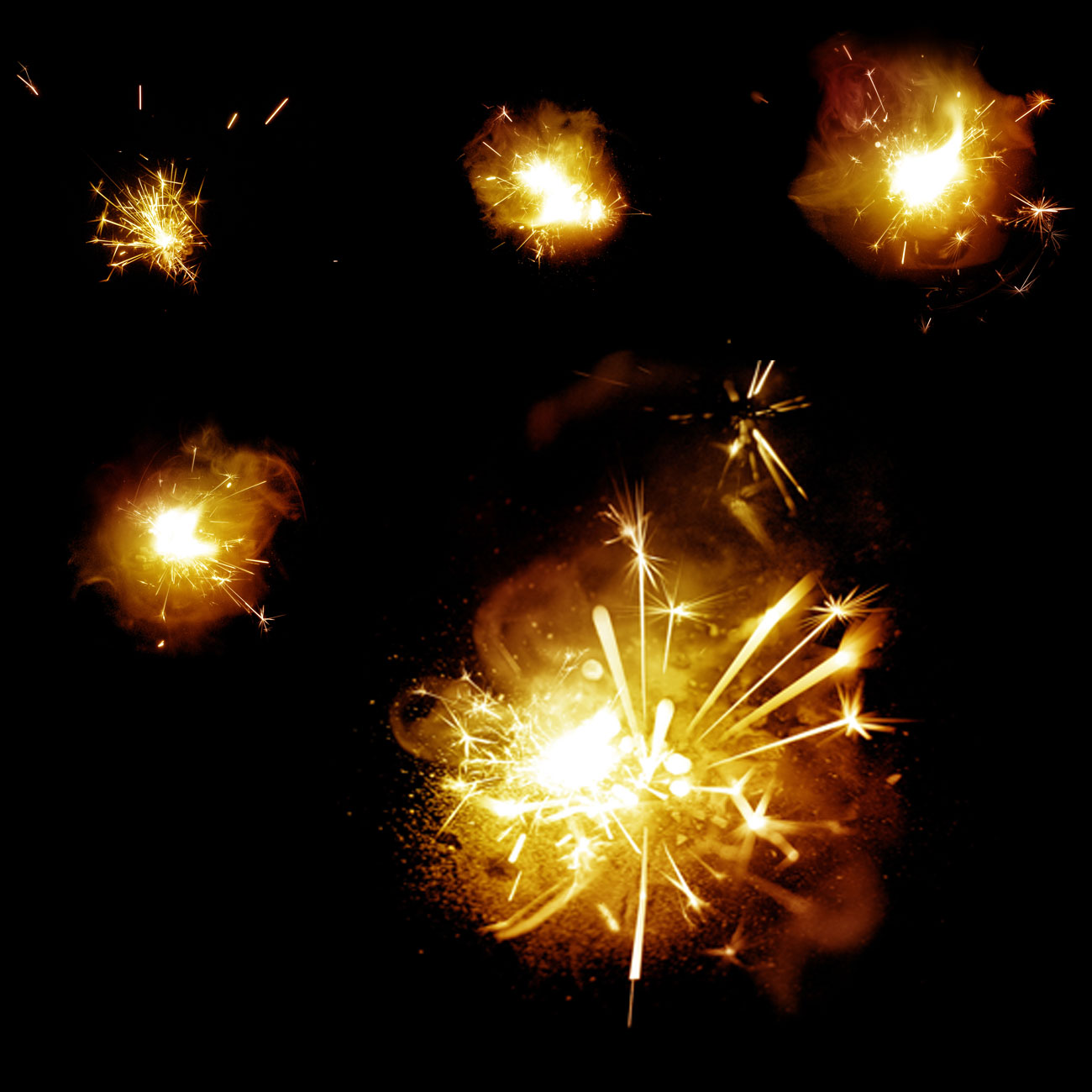 50 Real Fireworks PS Brushes by N/A