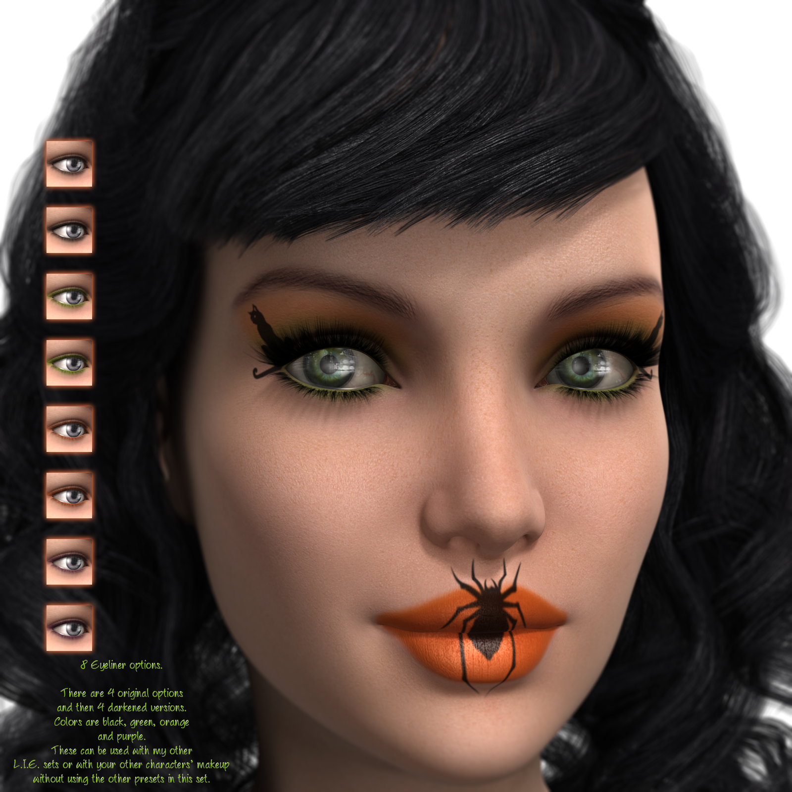 L.I.E. Halloween Makeup For Genesis 3 Female by N/A