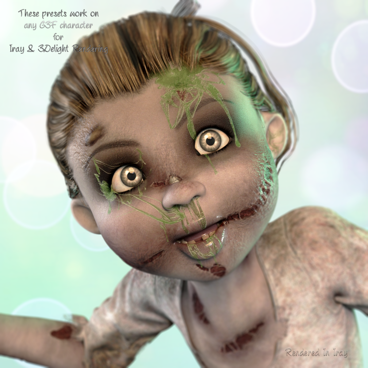 L.I.E. Snot And Slime Faces For Genesis 3 Female by N/A