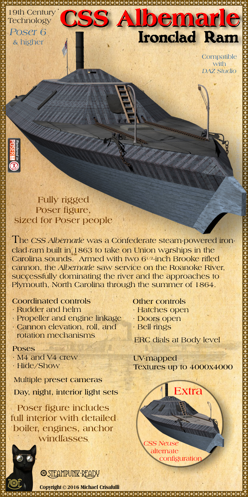 CSS Albemarle Ironclad Ram by N/A
