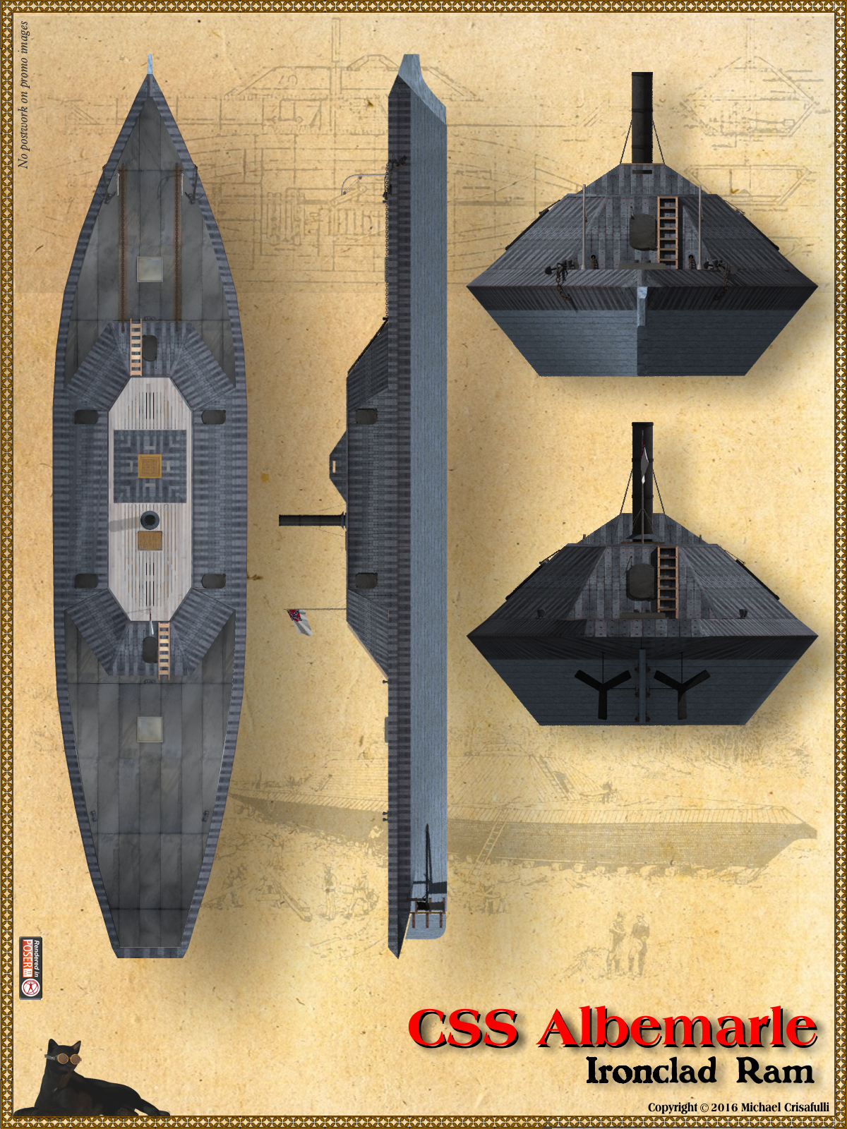 CSS Albemarle Ironclad Ram by N/A