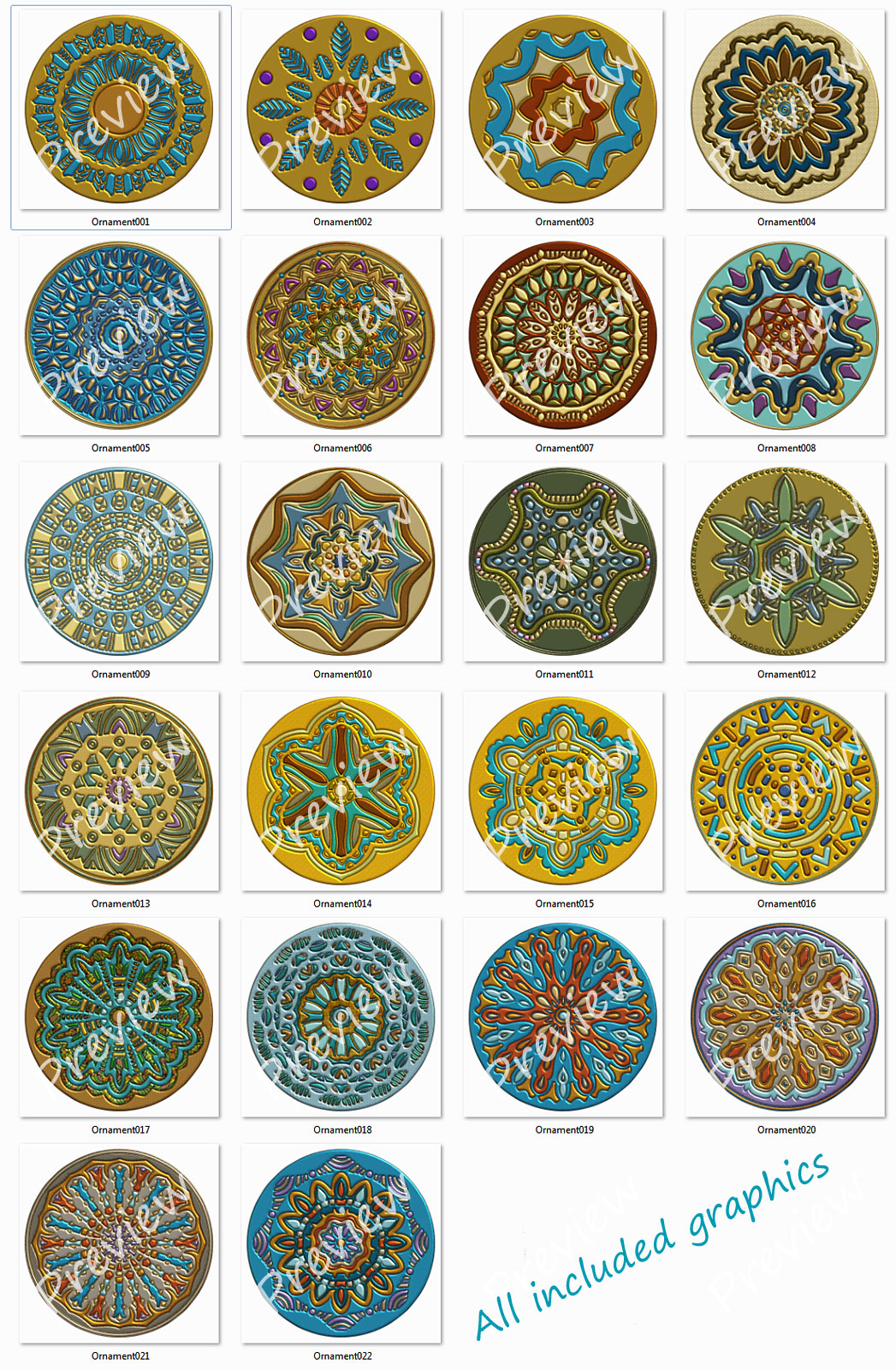 Karanta Folkart Ornaments 1 by N/A