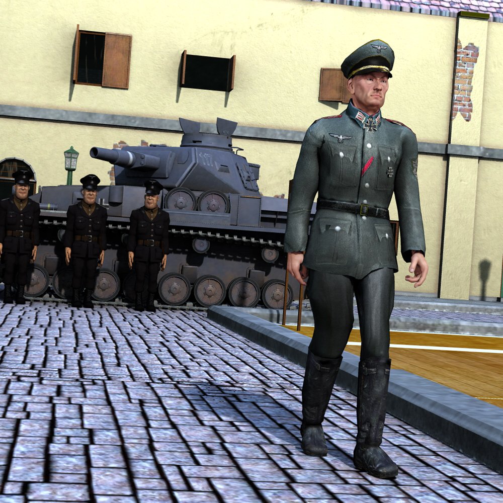German Officer M4 for Poser by N/A