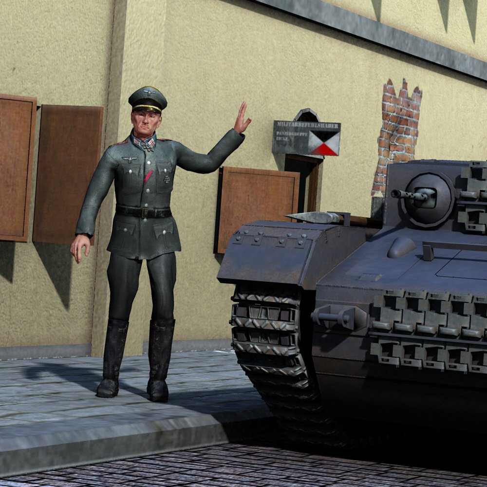 German Officer M4 for Poser by N/A