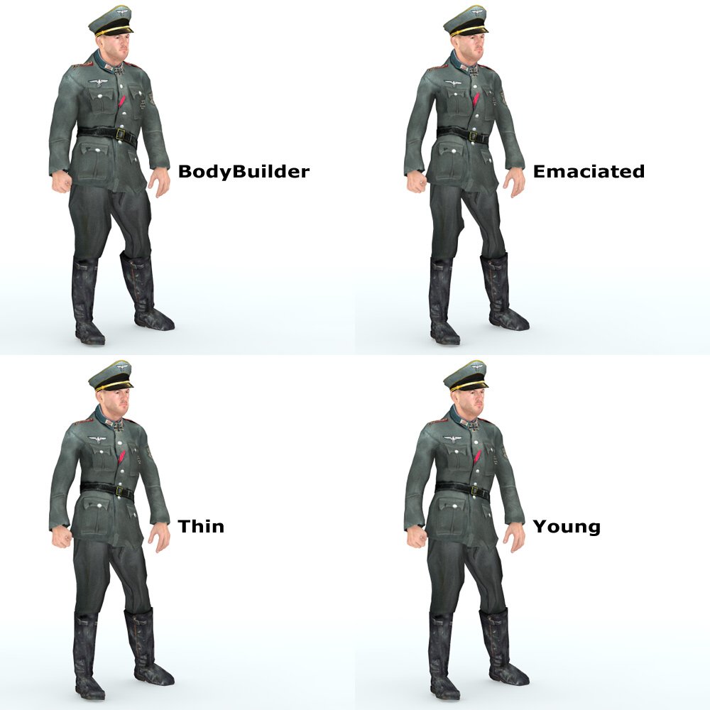 German Officer M4 for Poser by N/A