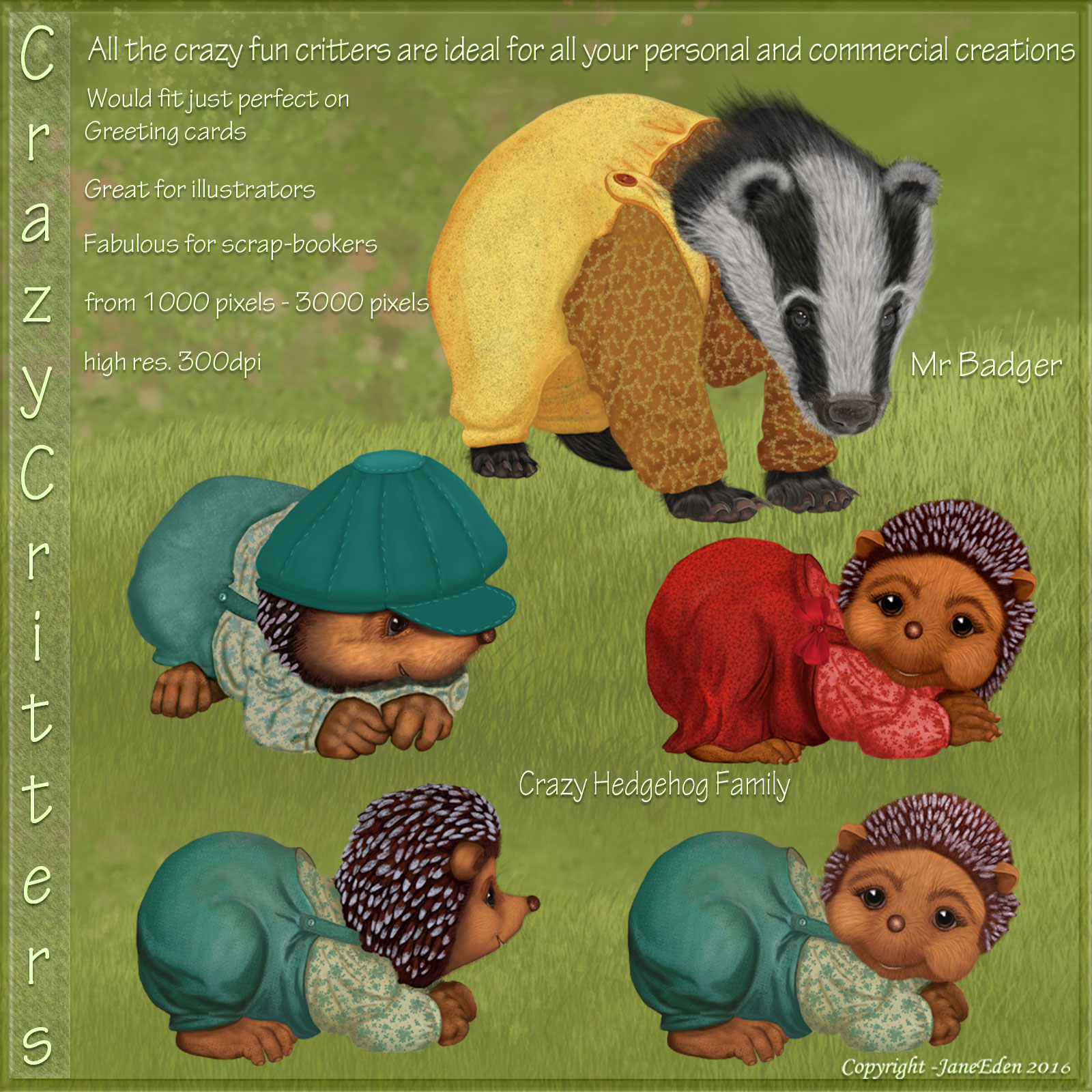 JaneEdens Crazy Critters by N/A