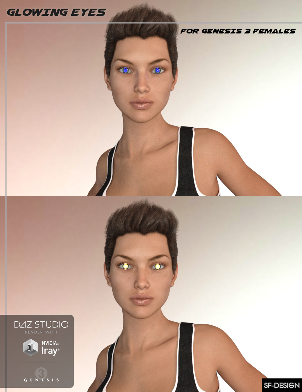 Glowing Eyes for Genesis 3 Females by N/A