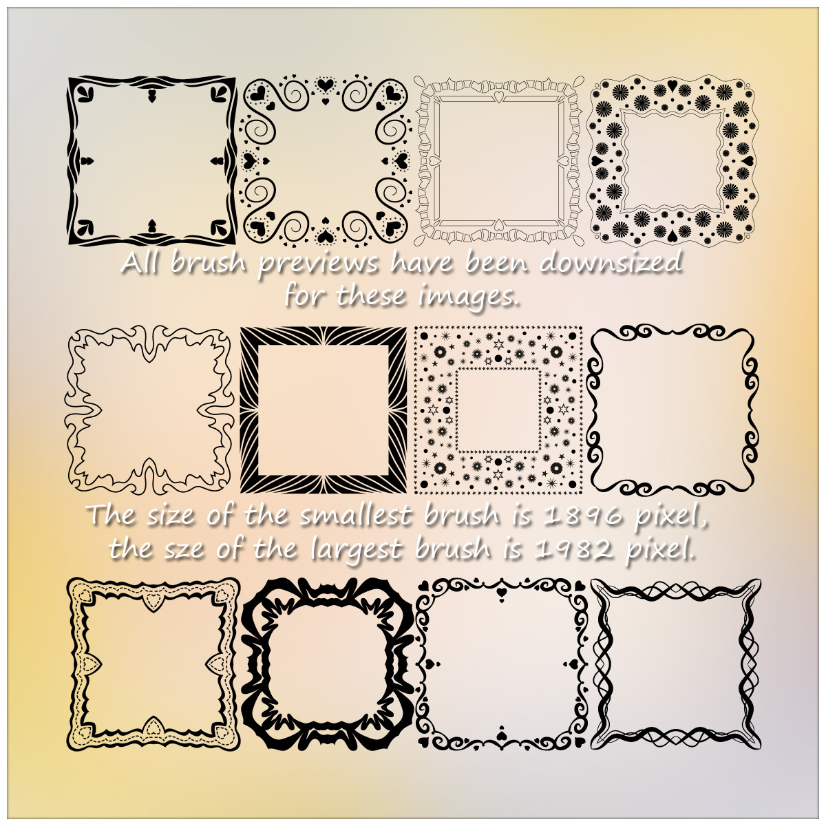 24 Frame Brushes and PNGs by N/A